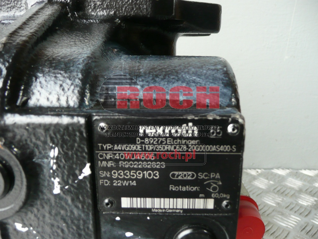 REXROTH A4VGO90ET10P/35DRNC6Z8-20G0000AS400-S CNR: 401/U4606 - Hydraulické čerpadlo: obrázek 1 REXROTH A4VGO90ET10P/35DRNC6Z8-20G0000AS400-S CNR: 401/U4606 - Hydraulické čerpadlo: obrázek 1