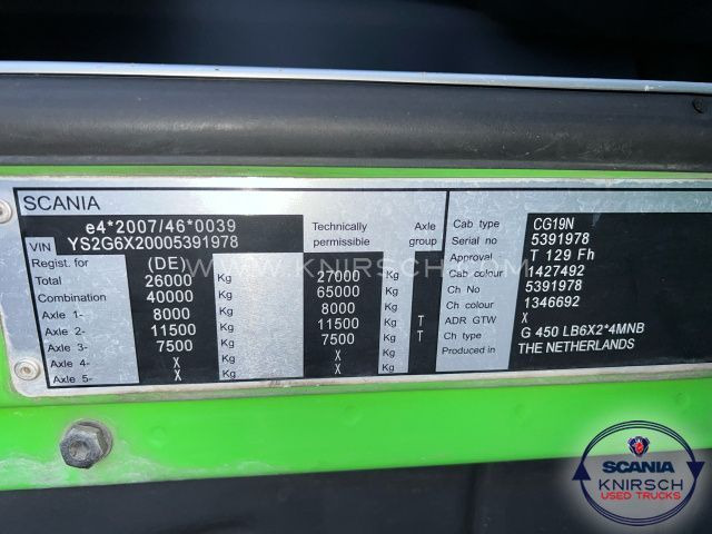 Cisternové vozidlo Scania G 450 LB6x2*4MNB: obrázek 6