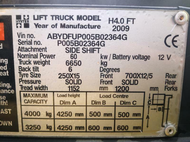 Hyster H4.00FT5 - Dieselový vysokozdvižný vozík: obrázek 4 Hyster H4.00FT5 - Dieselový vysokozdvižný vozík: obrázek 4