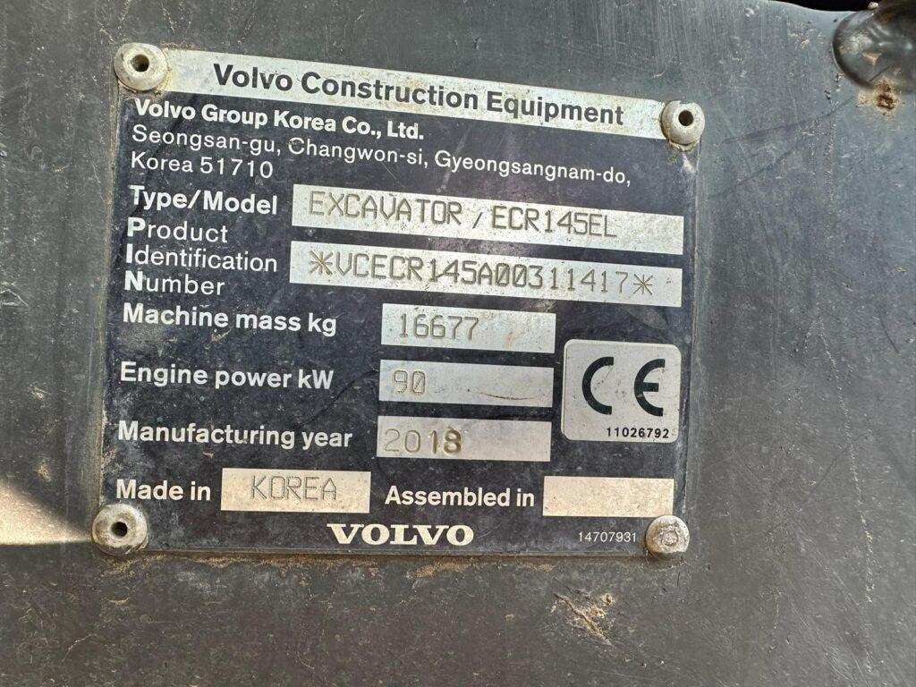 Pásové rýpadlo Volvo ECR145EL: obrázek 24 Pásové rýpadlo Volvo ECR145EL: obrázek 24