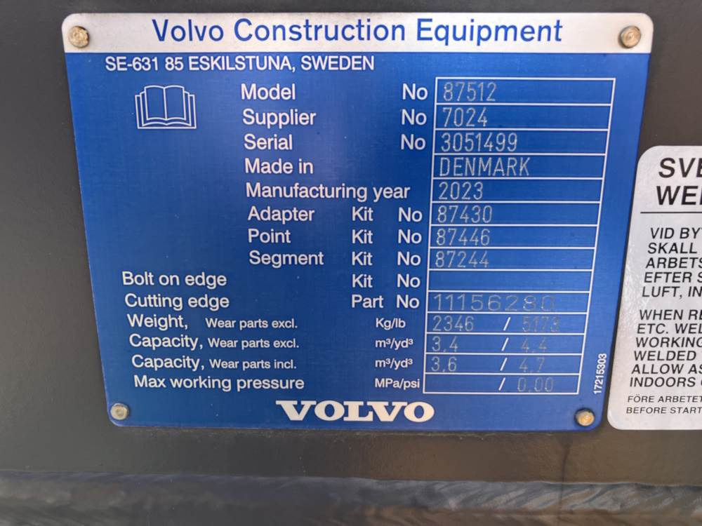 Volvo Schaufel mit Zähnen - Lžíce: obrázek 5 Volvo Schaufel mit Zähnen - Lžíce: obrázek 5