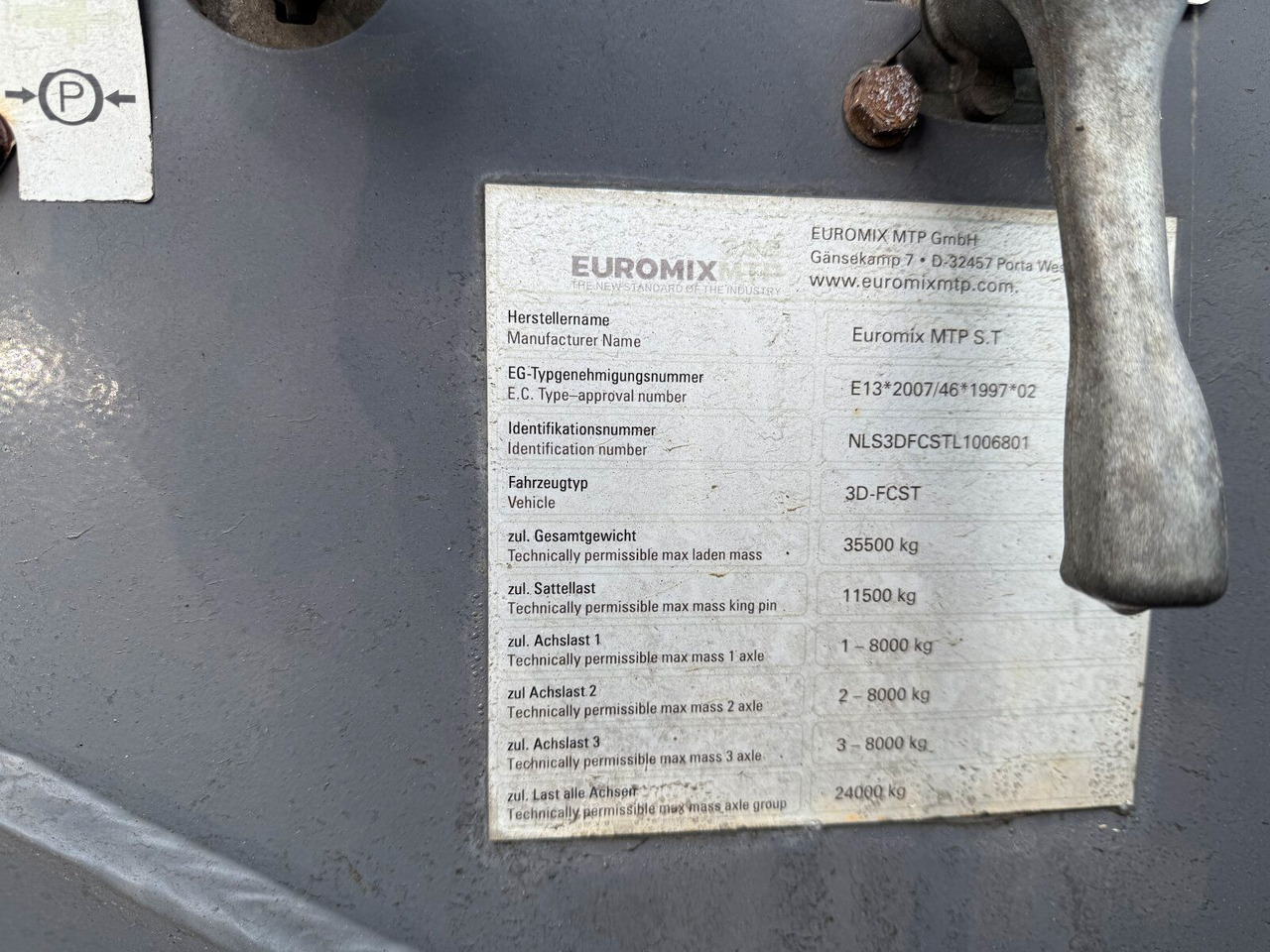 Autodomíchávač Betonmischer-Auflieger Euromix 12 m³ mit Motor: obrázek 7
