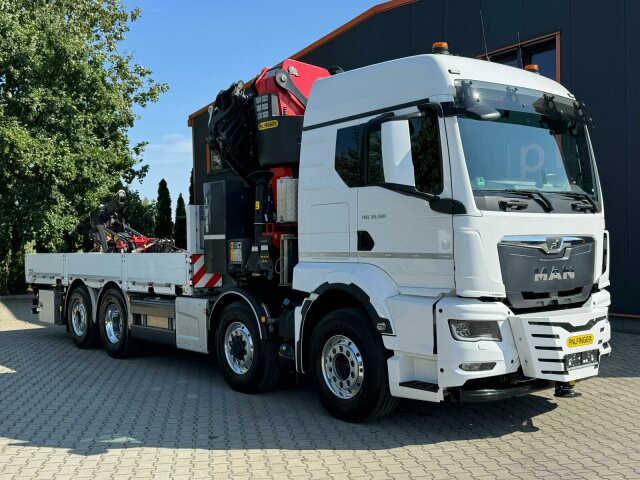 MAN 35.510 8x4H-6 BL Pritsche mit Kran Palfinger - Nákladní automobil valníkový/ Plošinový, Auto s hydraulickou rukou: obrázek 1 MAN 35.510 8x4H-6 BL Pritsche mit Kran Palfinger - Nákladní automobil valníkový/ Plošinový, Auto s hydraulickou rukou: obrázek 1