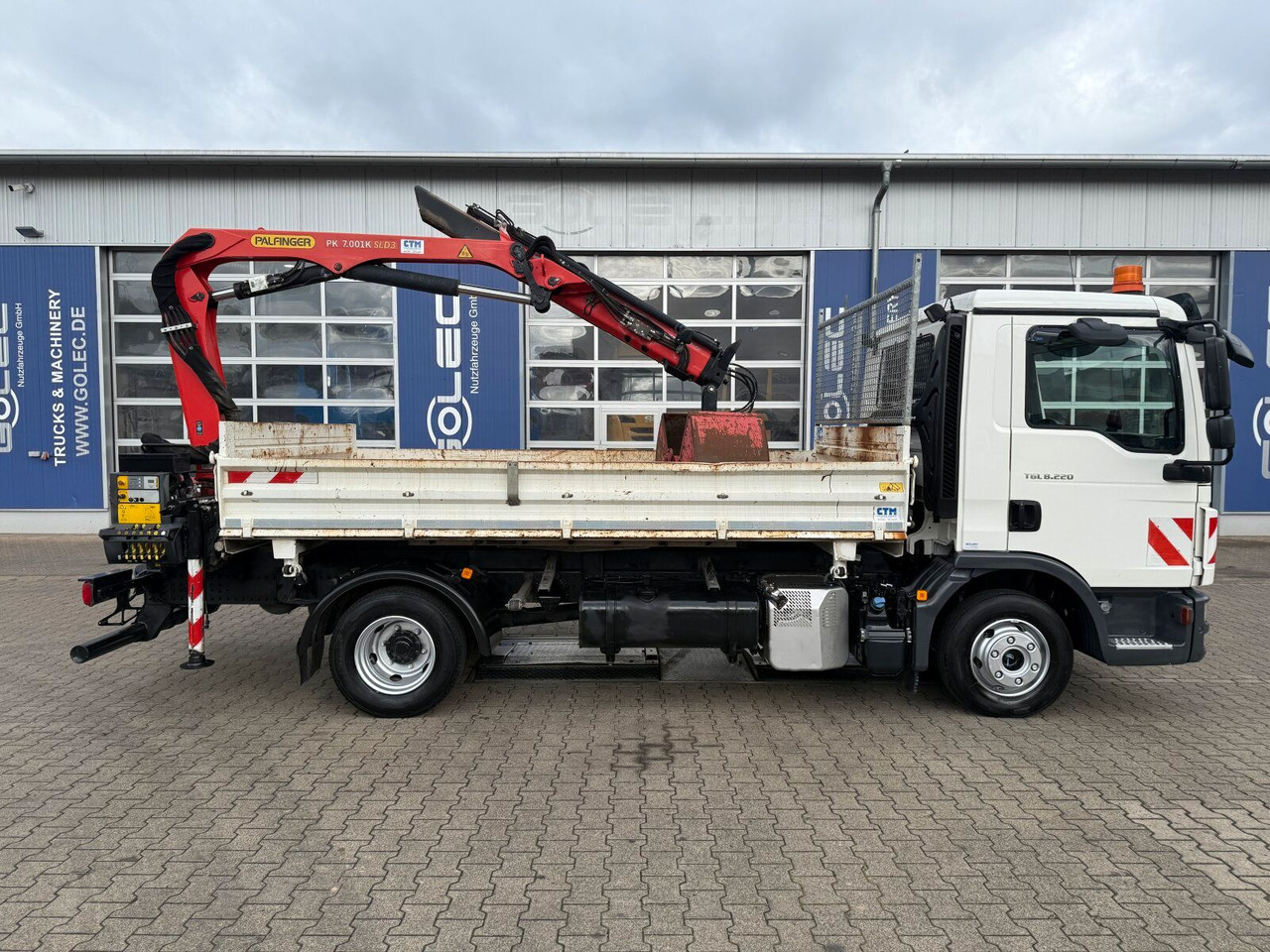 MAN TGL 8.220 4x2 Kipper Kran Palfinger 7.001-K A - Auto s hydraulickou rukou, Sklápěč: obrázek 2 MAN TGL 8.220 4x2 Kipper Kran Palfinger 7.001-K A - Auto s hydraulickou rukou, Sklápěč: obrázek 2
