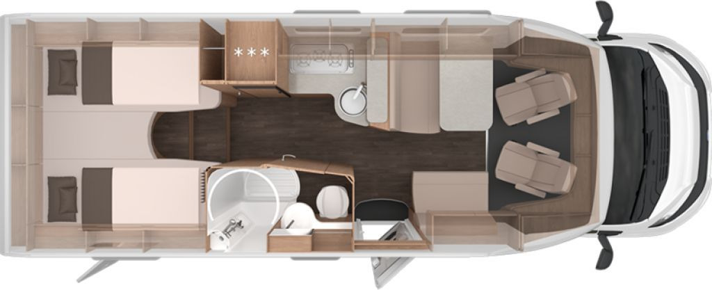 Knaus L!VE TI 700 MEG Platinum Selection 180 PS/Automa - Polointegrovaný obytný vůz: obrázek 2 Knaus L!VE TI 700 MEG Platinum Selection 180 PS/Automa - Polointegrovaný obytný vůz: obrázek 2