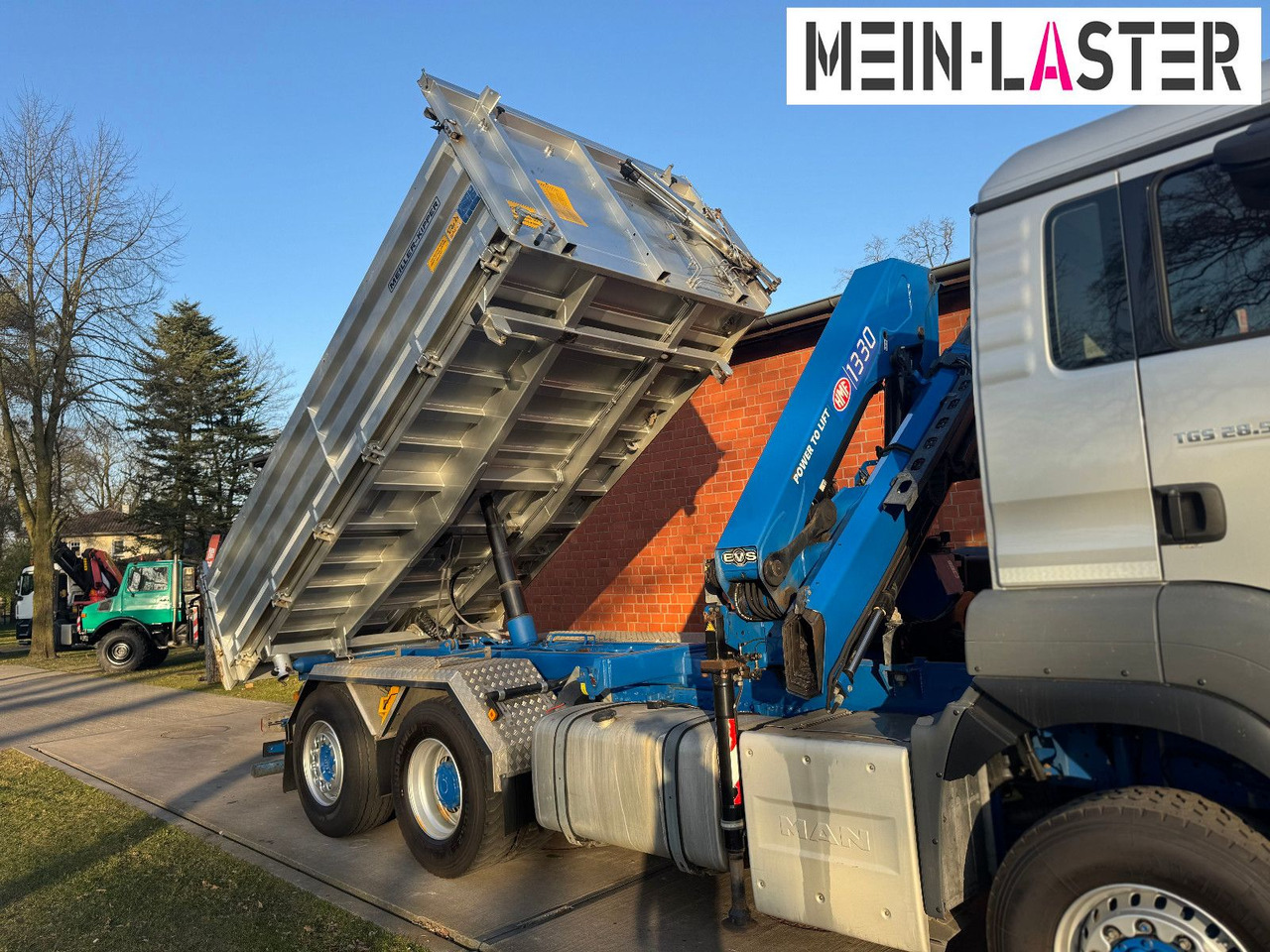 MAN Aufbau Meiller Bordmatik + HMF 1330 K4 15m Funk - Sklápěč, Auto s hydraulickou rukou: obrázek 2 MAN Aufbau Meiller Bordmatik + HMF 1330 K4 15m Funk - Sklápěč, Auto s hydraulickou rukou: obrázek 2