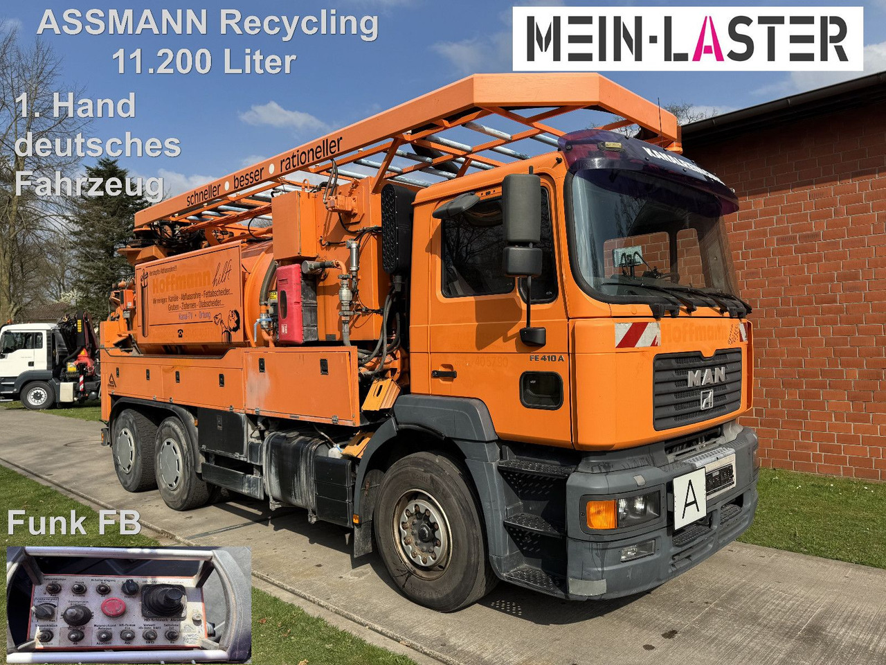 MAN FE 410 Assmann Saug HD Spüler Recycling + FB. - Čistič odpadových jam: obrázek 1 MAN FE 410 Assmann Saug HD Spüler Recycling + FB. - Čistič odpadových jam: obrázek 1
