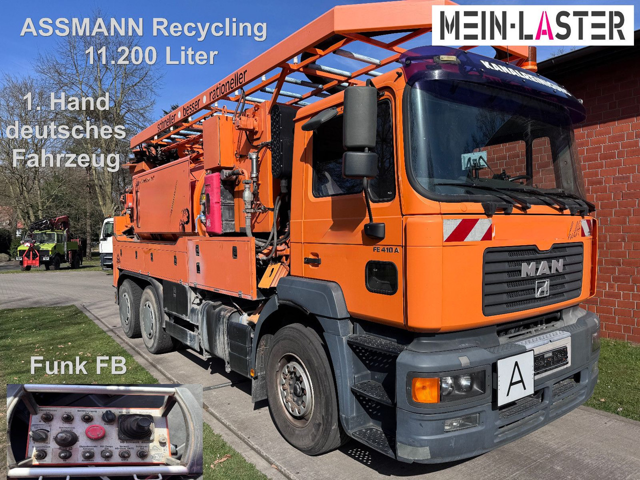 MAN FE 410 Assmann Saug HD Spüler Recycling + FB. - Čistič odpadových jam: obrázek 1 MAN FE 410 Assmann Saug HD Spüler Recycling + FB. - Čistič odpadových jam: obrázek 1