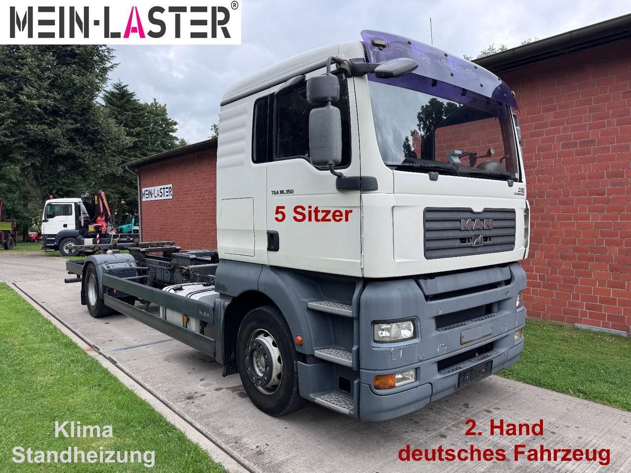 MAN TGA 18.350 BDF 5 Sitzer Klima 209.380 km - Kontejnérový podvozek/ Výměnná nástavba: obrázek 1 MAN TGA 18.350 BDF 5 Sitzer Klima 209.380 km - Kontejnérový podvozek/ Výměnná nástavba: obrázek 1