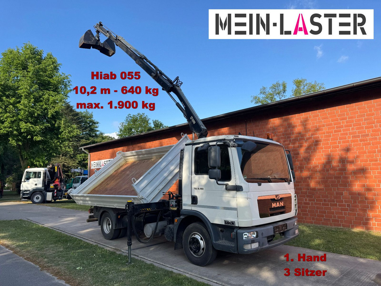 MAN TGL 8.180 3 S-Kipper Hiab 55 D *10,2 m - 640 kg - Dodávka sklápěč: obrázek 1 MAN TGL 8.180 3 S-Kipper Hiab 55 D *10,2 m - 640 kg - Dodávka sklápěč: obrázek 1