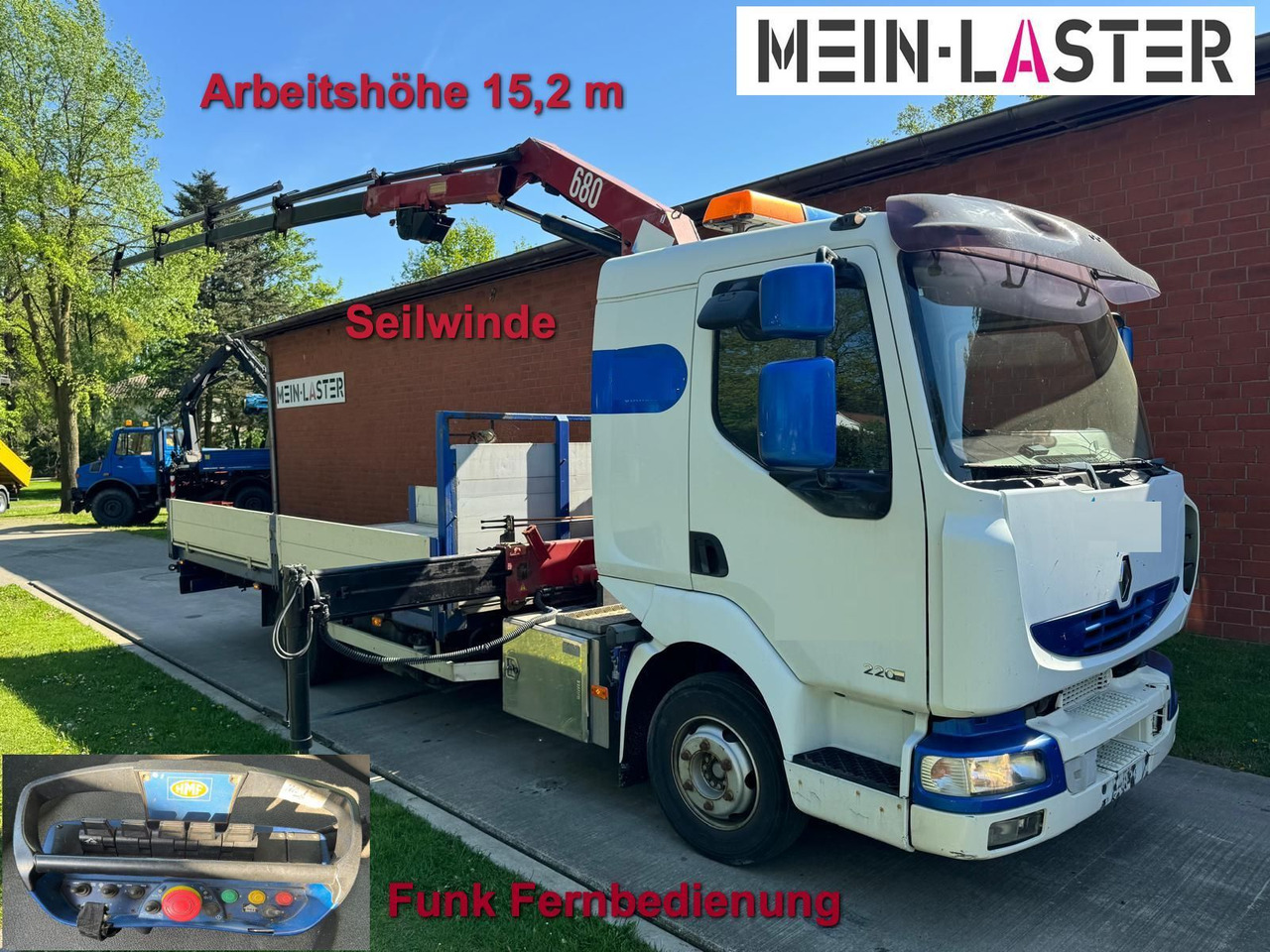 Renault Midlum 220 HMF 683 K4 15m-400 Kg Funk Seilwinde - Auto s hydraulickou rukou: obrázek 1 Renault Midlum 220 HMF 683 K4 15m-400 Kg Funk Seilwinde - Auto s hydraulickou rukou: obrázek 1