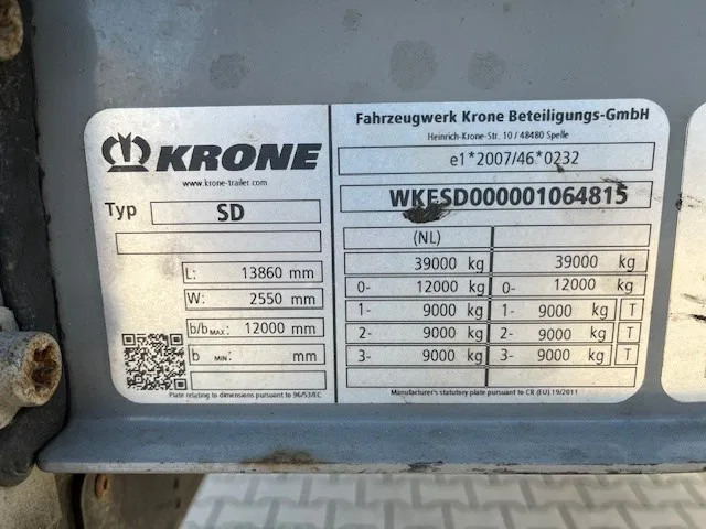Krone 2023 Krone XL mega hupac flat with damage - Skříňový návěs: obrázek 4 Krone 2023 Krone XL mega hupac flat with damage - Skříňový návěs: obrázek 4