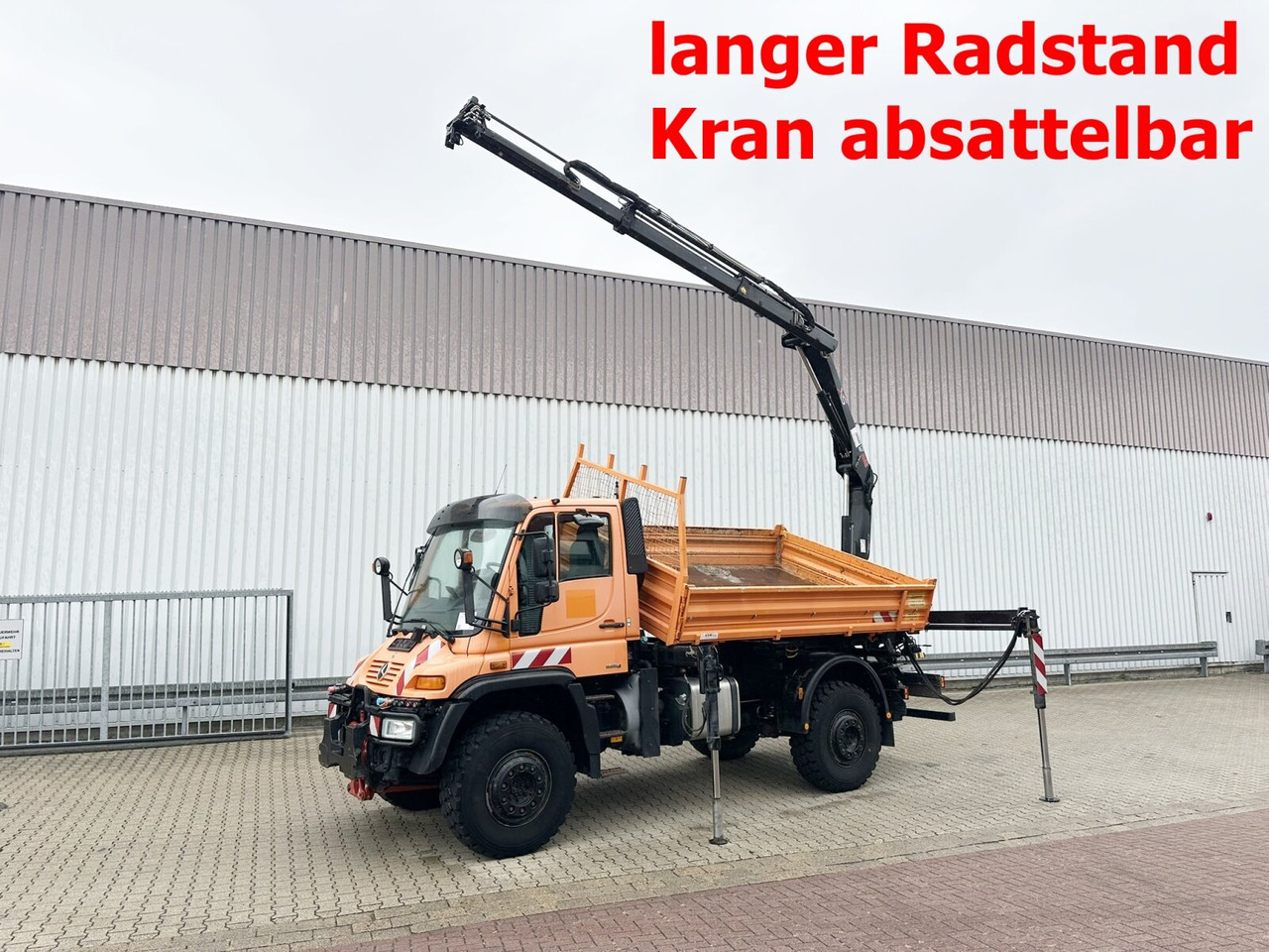 Unimog U500 4x4 U500 4x4 405/40 mit Heckkran Hiab 077-1 HiDuo, absattelbar, Funk - Dodávka: obrázek 1 Unimog U500 4x4 U500 4x4 405/40 mit Heckkran Hiab 077-1 HiDuo, absattelbar, Funk - Dodávka: obrázek 1