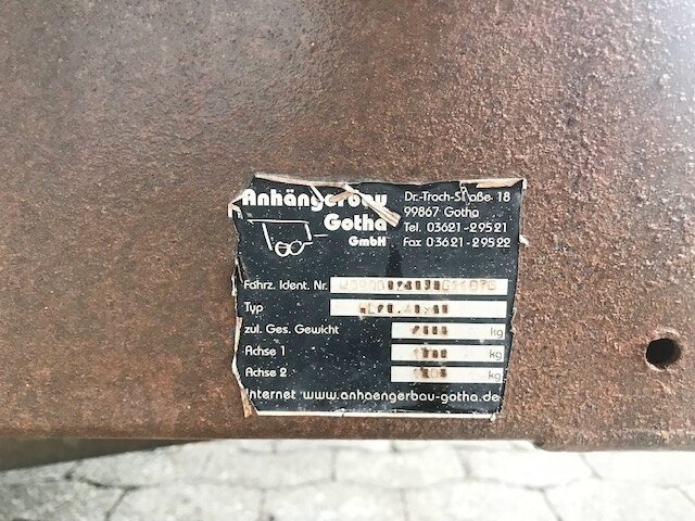 HL 20.40x20 Gotha Anh-Bau HL 20.40x20, Ex- - Přívěs plato/ Valník: obrázek 2 HL 20.40x20 Gotha Anh-Bau HL 20.40x20, Ex- - Přívěs plato/ Valník: obrázek 2