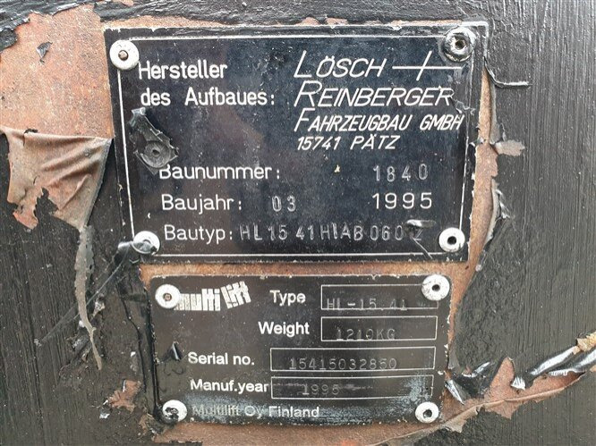 Hákový nosič kontejnerů, Auto s hydraulickou rukou MAN 14.152 F 4x2 BB 14.152 F 4x2 BB mit Kran Hiab 060-2: obrázek 7