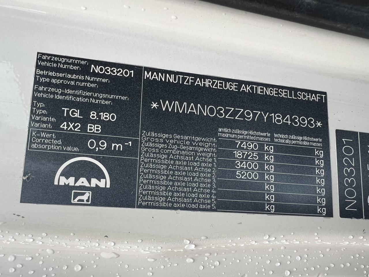 MAN TGL 8.180 4X2 BB TGL 8.180 4X2 BB, Meiller Kipper - Sklápěč: obrázek 5 MAN TGL 8.180 4X2 BB TGL 8.180 4X2 BB, Meiller Kipper - Sklápěč: obrázek 5