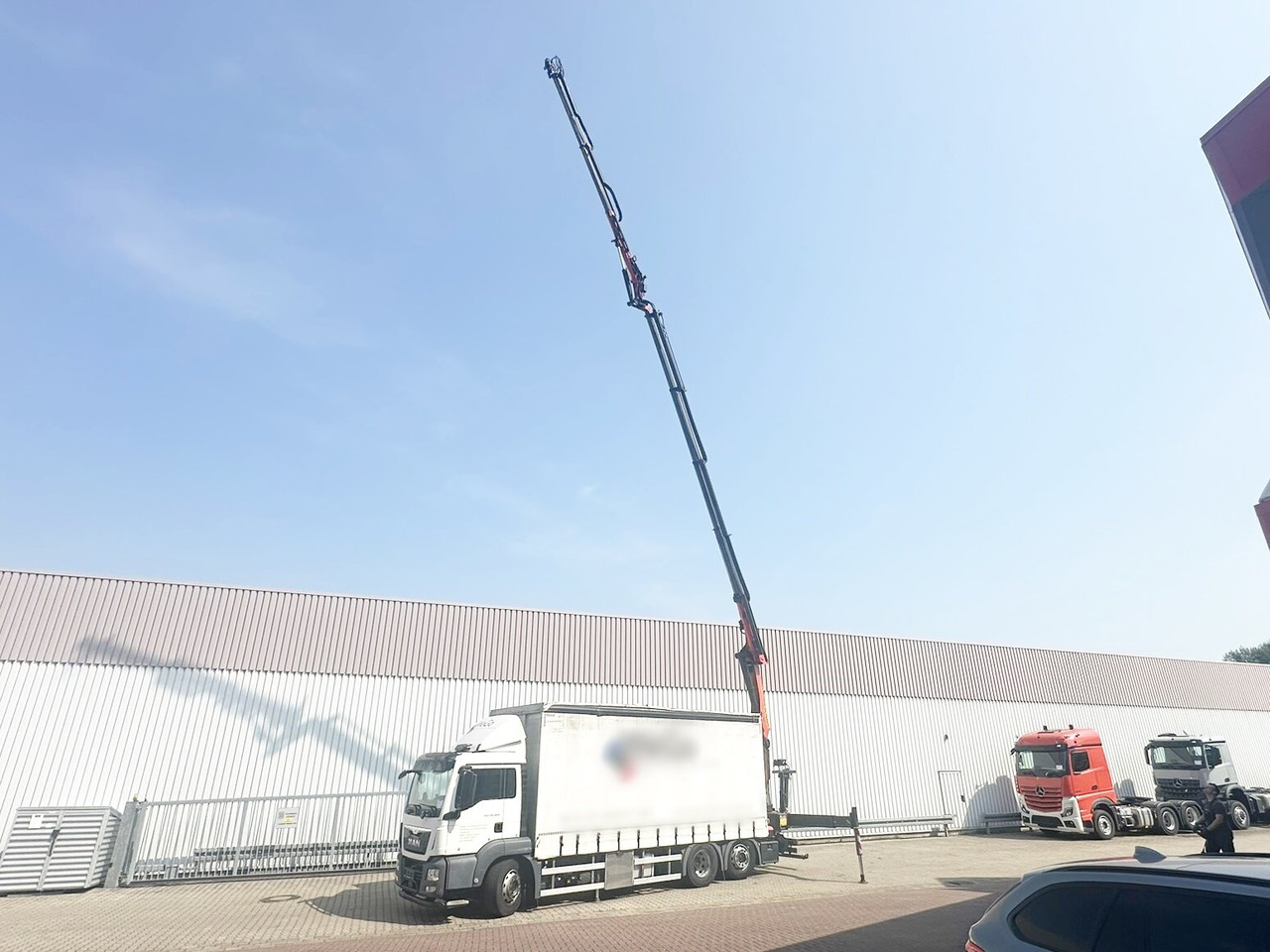 Plachtový nákladní auto, Auto s hydraulickou rukou MAN TGS 26.400 6x2-4 LL TGS 26.400 6x2-4 LL, Lenk-/Lift, Edscha, Heckkran Palfinger PK23002-C + Jib PJ060A, Funk: obrázek 9