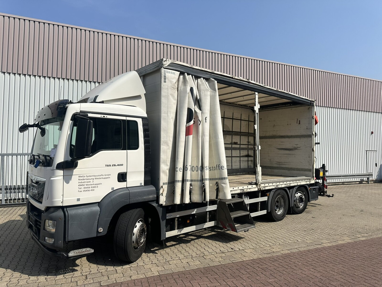 Plachtový nákladní auto, Auto s hydraulickou rukou MAN TGS 26.400 6x2-4 LL TGS 26.400 6x2-4 LL, Lenk-/Lift, Edscha, Heckkran Palfinger PK23002-C + Jib PJ060A, Funk: obrázek 10