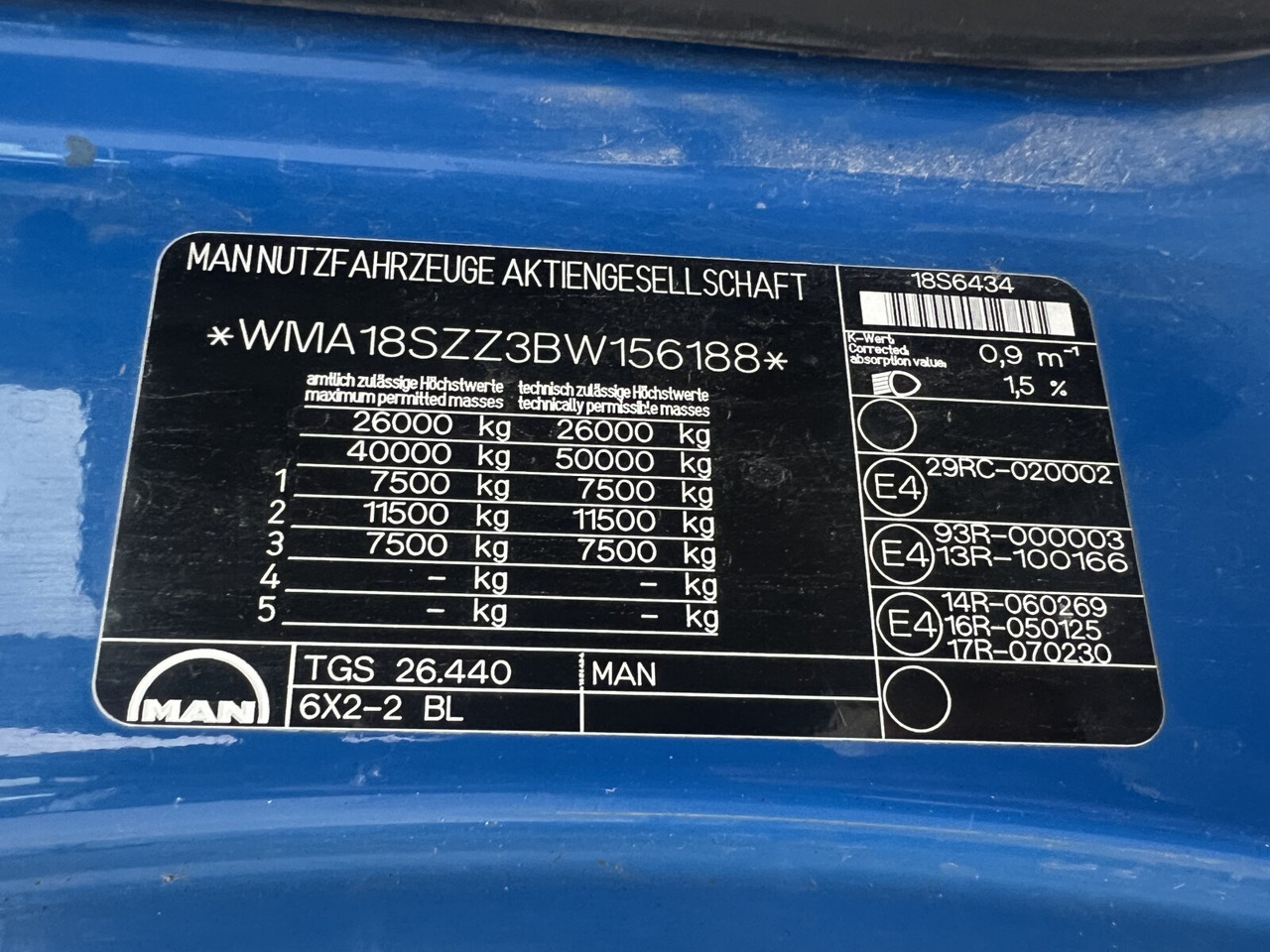 MAN TGS 26.440 6x2-2 BL TGS 26.440 6x2-2 BL, Intarder, Liftachse - Hákový nosič kontejnerů: obrázek 3 MAN TGS 26.440 6x2-2 BL TGS 26.440 6x2-2 BL, Intarder, Liftachse - Hákový nosič kontejnerů: obrázek 3
