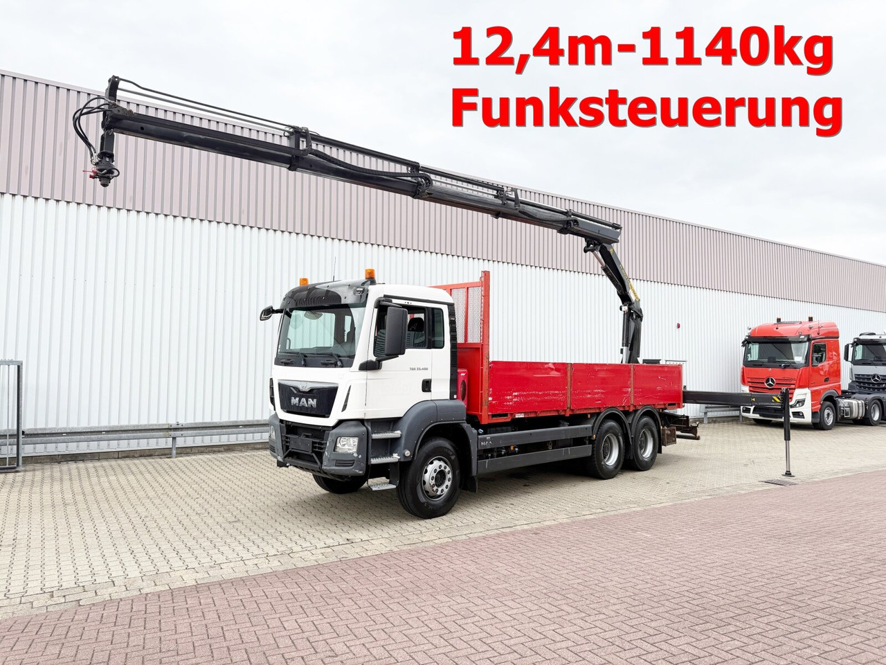 MAN TGS 33.400 6x4 BB TGS 33.400 6x4 BB, Navi, Heckkran PK18002-EH C, Funk - Auto s hydraulickou rukou, Nákladní automobil valníkový/ Plošinový: obrázek 1 MAN TGS 33.400 6x4 BB TGS 33.400 6x4 BB, Navi, Heckkran PK18002-EH C, Funk - Auto s hydraulickou rukou, Nákladní automobil valníkový/ Plošinový: obrázek 1