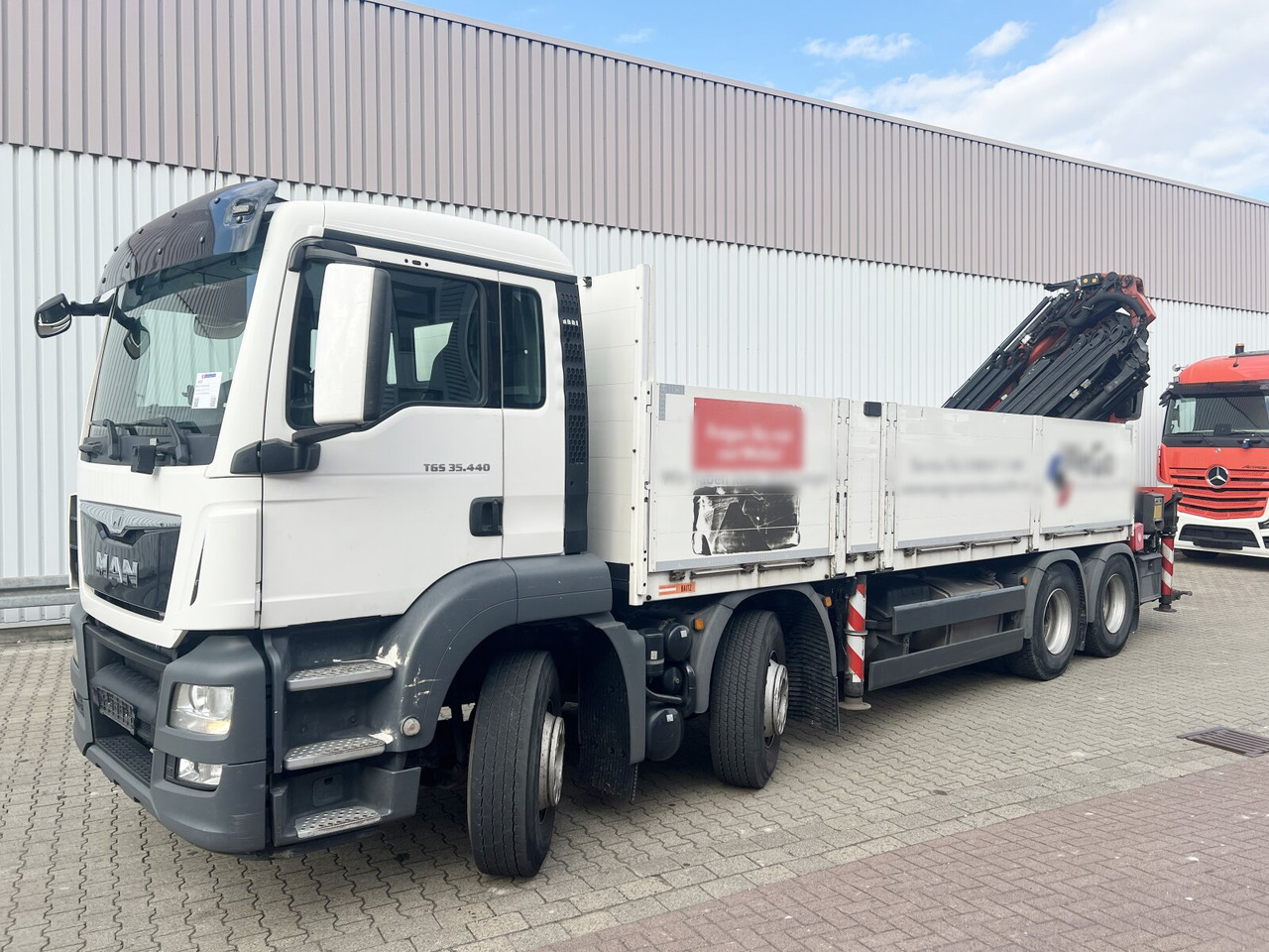Auto s hydraulickou rukou, Nákladní automobil valníkový/ Plošinový MAN TGS 35.440 8x4 BL TGS 35.440 8x4 BL, Navi, Heckkran Palfinger PK42002 SH-F + Jip PJ 060 B, 24,9m-730kg, Funk: obrázek 11