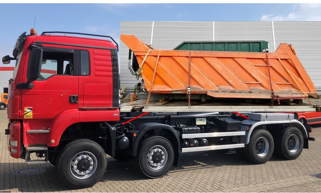 MAN TGS 41.480 8X8 BB TGS 41.480 8X8 BB, Bender Stahlmulde ca. 18m³, hydr. Heckklappe - Podvozek s kabinou: obrázek 1 MAN TGS 41.480 8X8 BB TGS 41.480 8X8 BB, Bender Stahlmulde ca. 18m³, hydr. Heckklappe - Podvozek s kabinou: obrázek 1