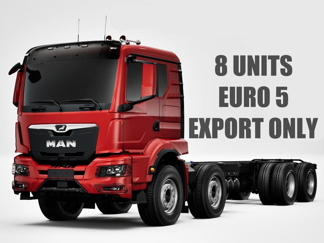 MAN TGS 41.480 8x4 BB CH TGS 41.480 8x4 BB CH, MEHRFACH VORHANDEN! - Podvozek s kabinou: obrázek 1 MAN TGS 41.480 8x4 BB CH TGS 41.480 8x4 BB CH, MEHRFACH VORHANDEN! - Podvozek s kabinou: obrázek 1