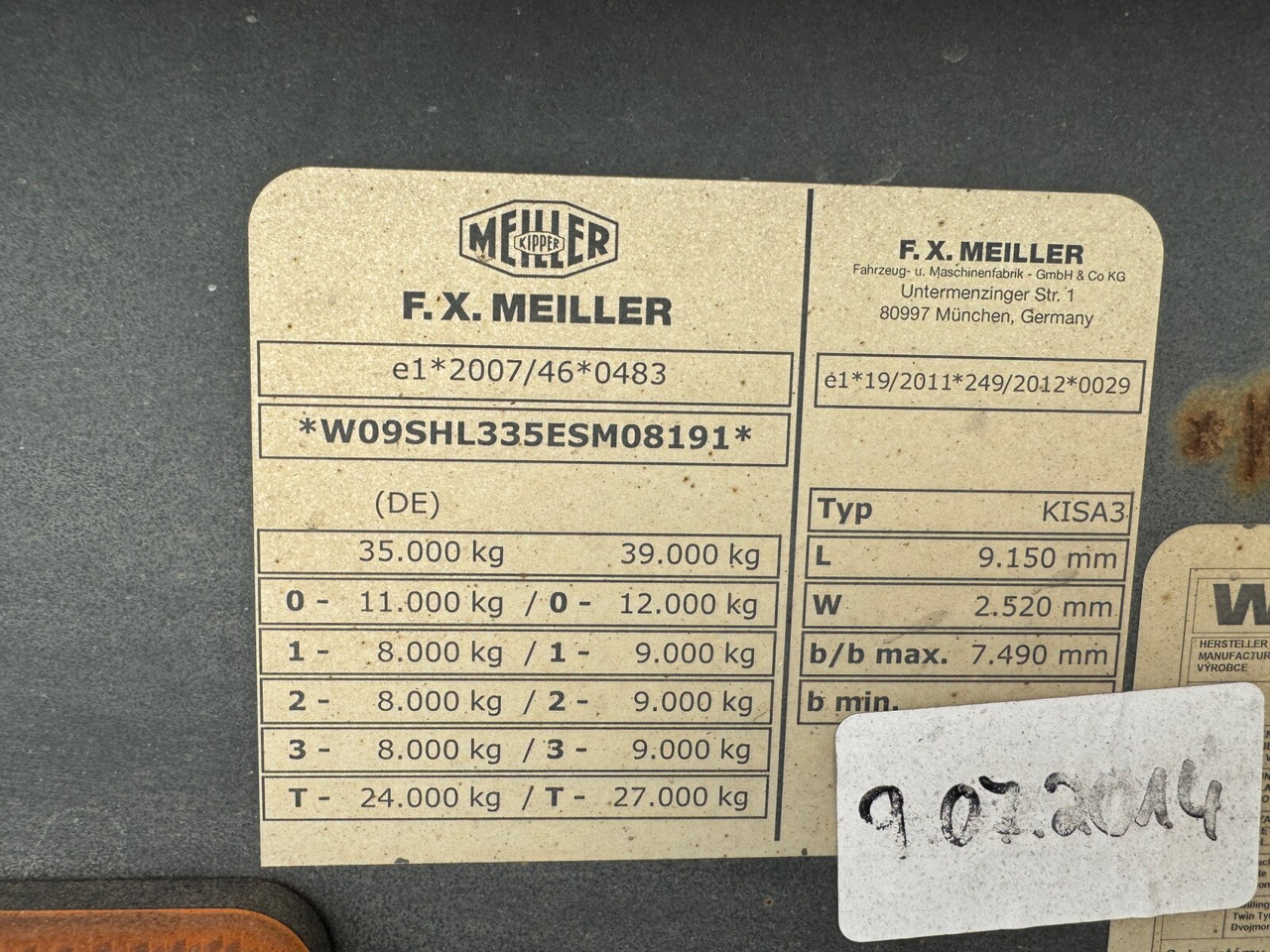 Meiller MHPS 12/27 MHPS 12/27, Stahlmulde ca. 26m³, Liftachse - Sklápěcí návěs: obrázek 2 Meiller MHPS 12/27 MHPS 12/27, Stahlmulde ca. 26m³, Liftachse - Sklápěcí návěs: obrázek 2