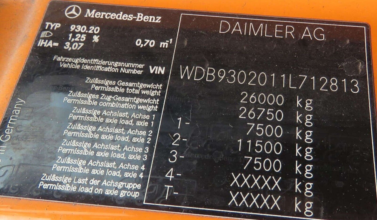 Mercedes-Benz Actros 2532 L 6x2 Actros 2532/41 L 6x2, EEV, Lenkachse, Haller X2C M21, Zöller-Schüttung - Vůz na odvoz odpadků: obrázek 4 Mercedes-Benz Actros 2532 L 6x2 Actros 2532/41 L 6x2, EEV, Lenkachse, Haller X2C M21, Zöller-Schüttung - Vůz na odvoz odpadků: obrázek 4