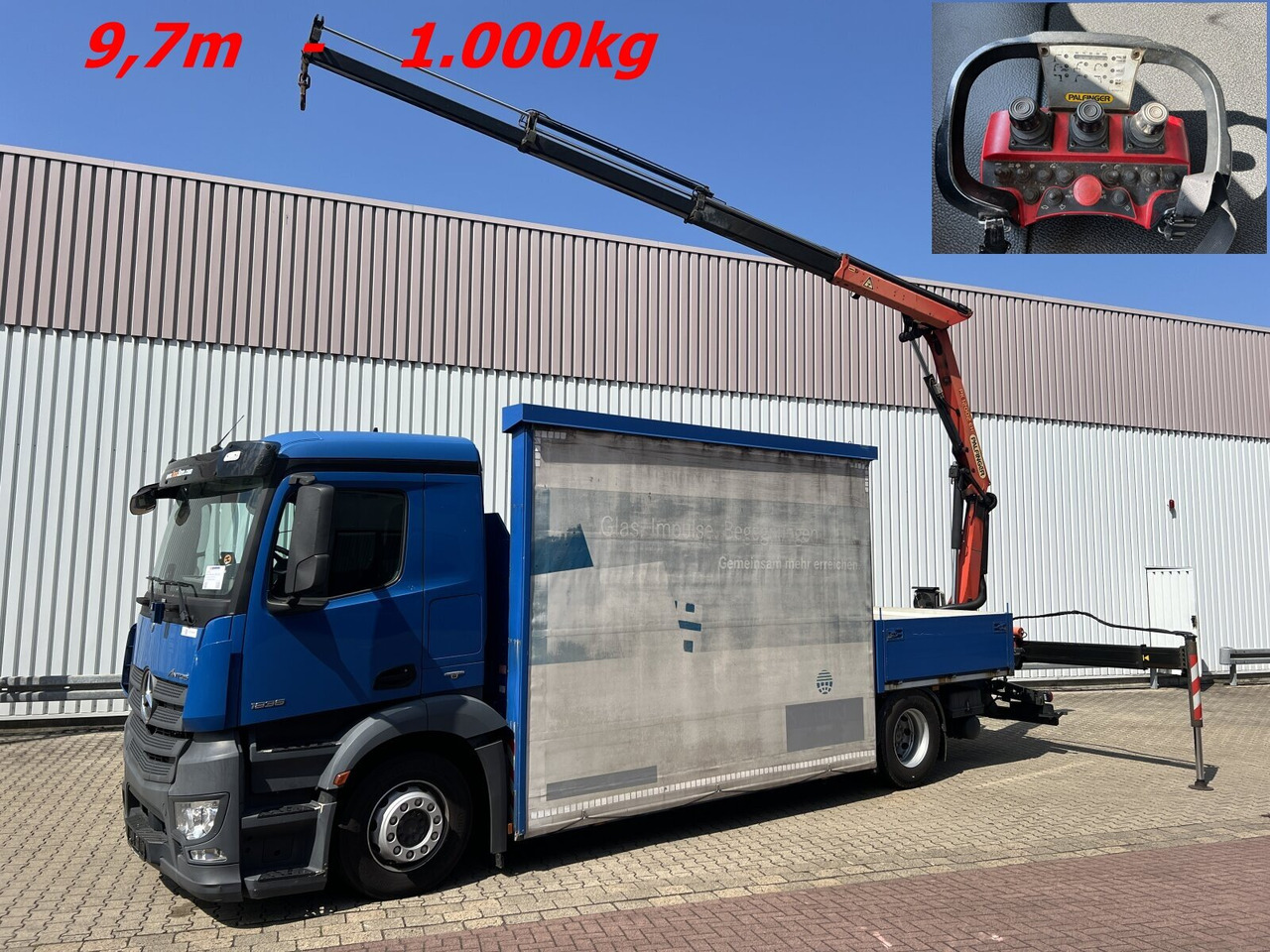 Mercedes-Benz Antos 1836 L 4x2 Antos 1836 L 4x2, Glastransporter, Heckkran Palfinger Pk 12002-EH, Funk - Auto s hydraulickou rukou: obrázek 1 Mercedes-Benz Antos 1836 L 4x2 Antos 1836 L 4x2, Glastransporter, Heckkran Palfinger Pk 12002-EH, Funk - Auto s hydraulickou rukou: obrázek 1