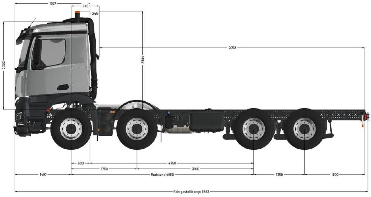 Mercedes-Benz Arocs 3253 L 8x4/4 Arocs 3253 L 8x4/4, MultimediaCockpit, Navi, Motorabtrieb - Podvozek s kabinou: obrázek 5 Mercedes-Benz Arocs 3253 L 8x4/4 Arocs 3253 L 8x4/4, MultimediaCockpit, Navi, Motorabtrieb - Podvozek s kabinou: obrázek 5