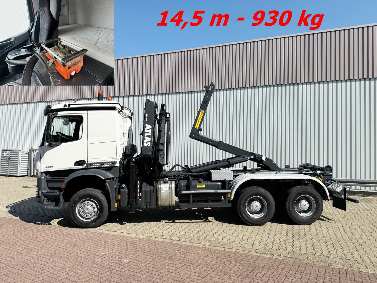 Mercedes-Benz Arocs 3351 AK 6x6 Arocs 3351 AK 6x6, Retarder, Navi, Grounder, Kran Atlas AK 190.2E, Funk - Hákový nosič kontejnerů, Auto s hydraulickou rukou: obrázek 1 Mercedes-Benz Arocs 3351 AK 6x6 Arocs 3351 AK 6x6, Retarder, Navi, Grounder, Kran Atlas AK 190.2E, Funk - Hákový nosič kontejnerů, Auto s hydraulickou rukou: obrázek 1