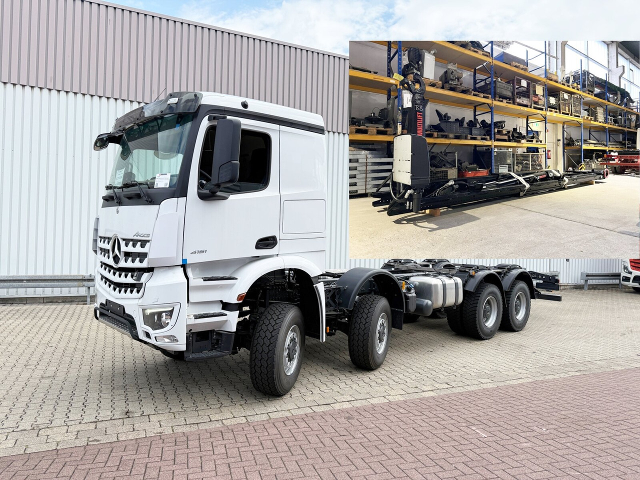 Mercedes-Benz Arocs 4151 AK 8x8/4 Arocs 4151 AK 8x8/4, Hiab Abrollanlage Ultima 26S59, Retarder, Navi, MultimediaCockpit, - Hákový nosič kontejnerů: obrázek 1 Mercedes-Benz Arocs 4151 AK 8x8/4 Arocs 4151 AK 8x8/4, Hiab Abrollanlage Ultima 26S59, Retarder, Navi, MultimediaCockpit, - Hákový nosič kontejnerů: obrázek 1