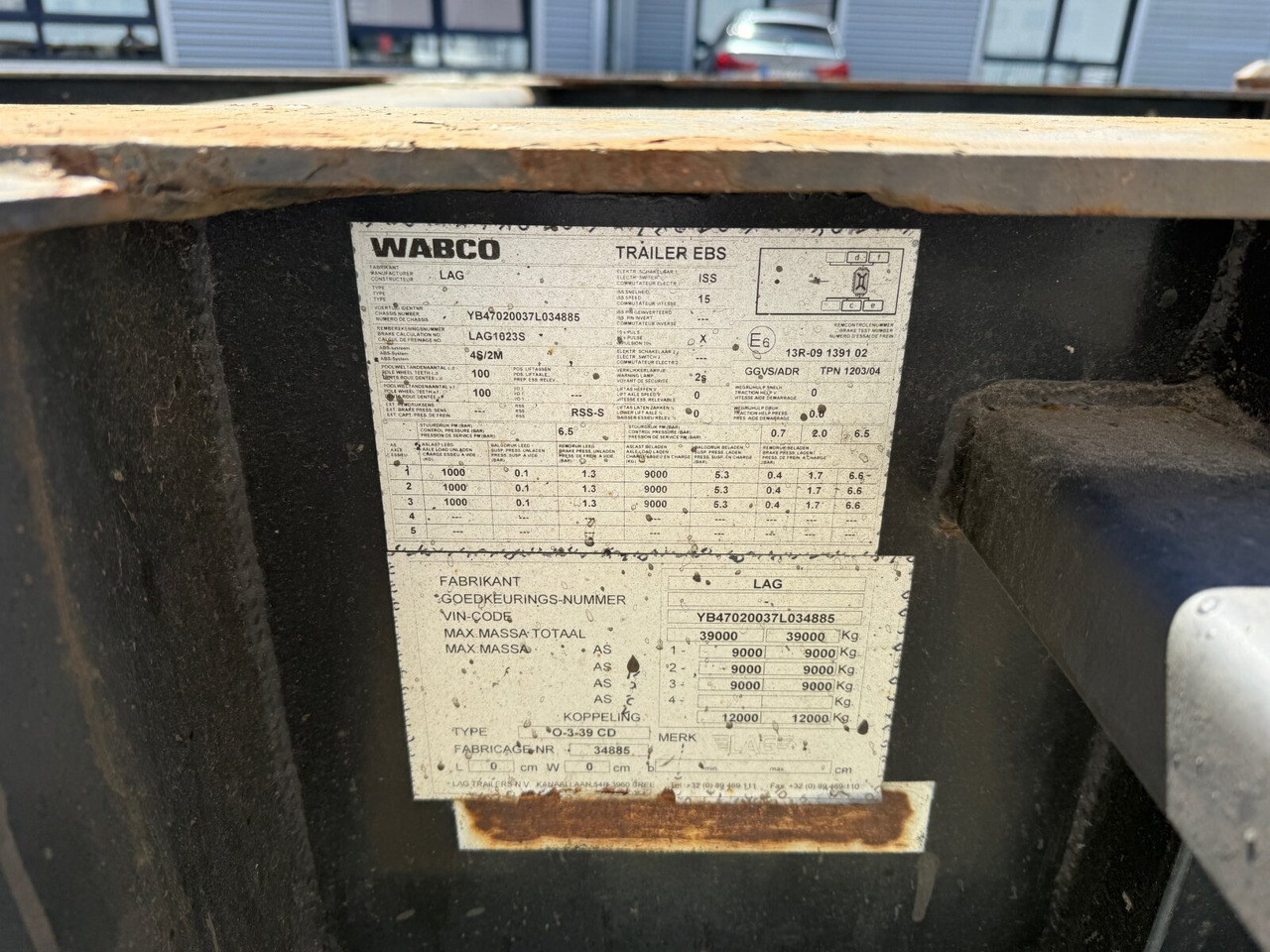 Lag 0-3-39 CD Containerchassis 0-3-39 CD Containerchassis, 20ft und 30ft, ADR - Návěs: obrázek 2 Lag 0-3-39 CD Containerchassis 0-3-39 CD Containerchassis, 20ft und 30ft, ADR - Návěs: obrázek 2