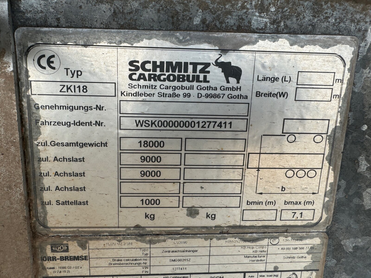 Schmitz Cargobull ZKI 18-4.9 ZKI 18-4.9, Stahlbordwände ca. 10m³, Rahmen Verzinkt - Sklápěcí přívěs: obrázek 3 Schmitz Cargobull ZKI 18-4.9 ZKI 18-4.9, Stahlbordwände ca. 10m³, Rahmen Verzinkt - Sklápěcí přívěs: obrázek 3