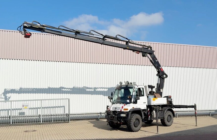 Unimog U400 4x4 U400 4x4, Frontzapfwelle, Heckkran Hiab XS 144-E4 HiDuo, Seilwinde, Funk - Autojeřáb: obrázek 1 Unimog U400 4x4 U400 4x4, Frontzapfwelle, Heckkran Hiab XS 144-E4 HiDuo, Seilwinde, Funk - Autojeřáb: obrázek 1