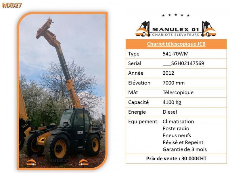 JCB 541-70WM - Teleskopický manipulátor: obrázek 4 JCB 541-70WM - Teleskopický manipulátor: obrázek 4