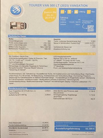 Polointegrovaný obytný vůz Knaus Tourer Van 500 LT, slide Bett, Tageszulassung: obrázek 20 Polointegrovaný obytný vůz Knaus Tourer Van 500 LT, slide Bett, Tageszulassung: obrázek 20