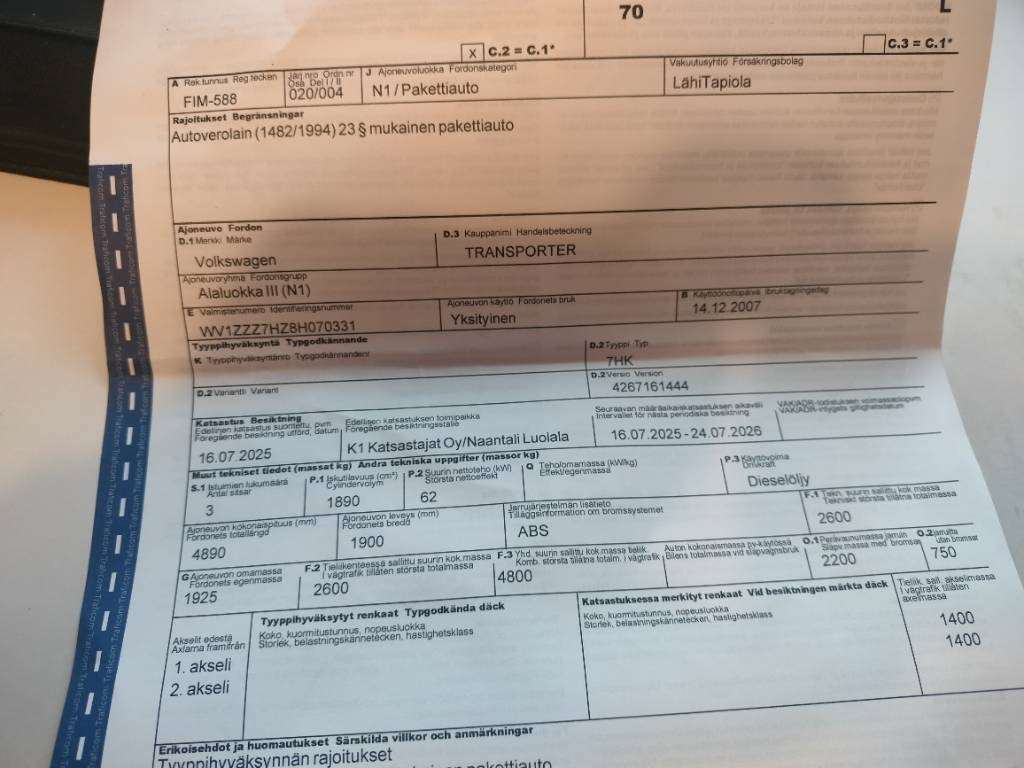 Malá dodávka Volkswagen Transporter 1.9 TDI: obrázek 7