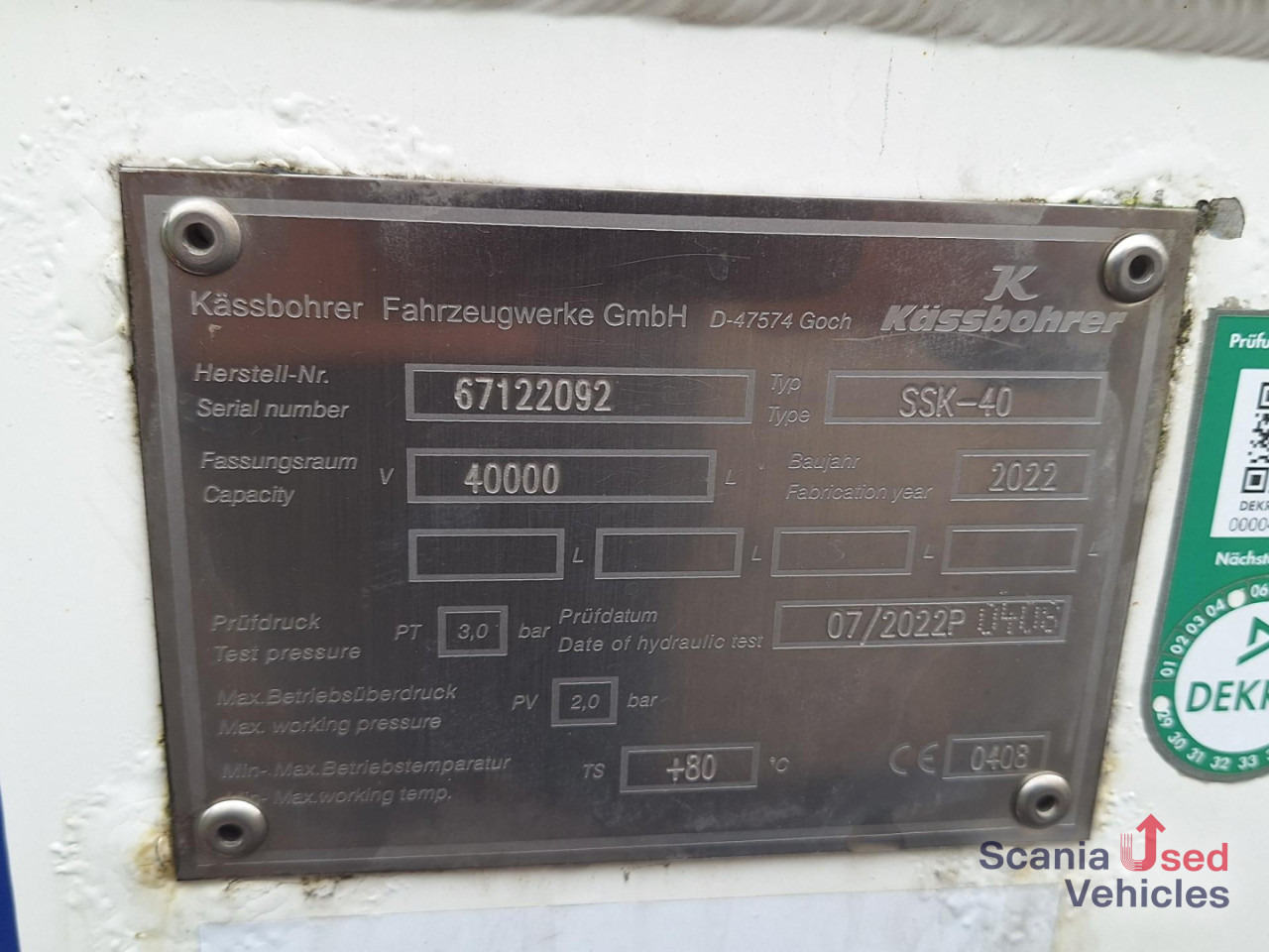 KAESSBOHRER Lebensmitteltank Kippbar SSK 40XS Neuwertig !! - Silo cisterna: obrázek 2 KAESSBOHRER Lebensmitteltank Kippbar SSK 40XS Neuwertig !! - Silo cisterna: obrázek 2
