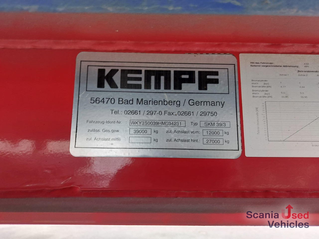 KEMPF SKM 3/S/ 39 A 10 Kastenmulde - Sklápěcí návěs: obrázek 5 KEMPF SKM 3/S/ 39 A 10 Kastenmulde - Sklápěcí návěs: obrázek 5