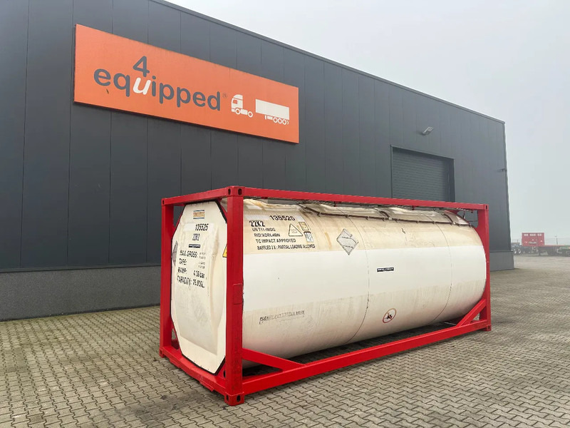 SINGAMAS 20FT ISO, 26.000L/1-COMP/3 BAFFELS/3 manholes, 5Y inspection: 06/2027 - Cisternový kontejner: obrázek 1 SINGAMAS 20FT ISO, 26.000L/1-COMP/3 BAFFELS/3 manholes, 5Y inspection: 06/2027 - Cisternový kontejner: obrázek 1