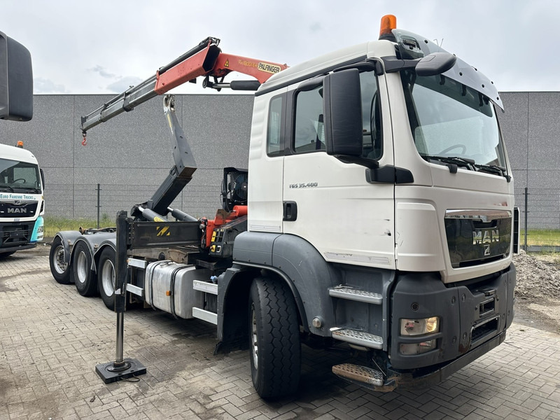 MAN TGS 35.400 8x4 TRIDEM HOOKLIFT T22 + CRANE PALFINGER PK 18001 EH + RADIO - EURO 5 - LIFT/STEERING AXLE - BE TRUCK - Hákový nosič kontejnerů, Auto s hydraulickou rukou: obrázek 3 MAN TGS 35.400 8x4 TRIDEM HOOKLIFT T22 + CRANE PALFINGER PK 18001 EH + RADIO - EURO 5 - LIFT/STEERING AXLE - BE TRUCK - Hákový nosič kontejnerů, Auto s hydraulickou rukou: obrázek 3