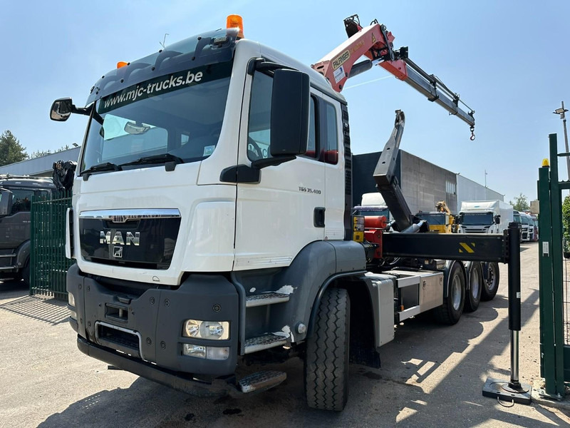 MAN TGS 35.400 8x4 TRIDEM HOOKLIFT T22 + CRANE PALFINGER PK 18001 EH + RADIO - EURO 5 - LIFT/STEERING AXLE - BE TRUCK - Hákový nosič kontejnerů, Auto s hydraulickou rukou: obrázek 2 MAN TGS 35.400 8x4 TRIDEM HOOKLIFT T22 + CRANE PALFINGER PK 18001 EH + RADIO - EURO 5 - LIFT/STEERING AXLE - BE TRUCK - Hákový nosič kontejnerů, Auto s hydraulickou rukou: obrázek 2
