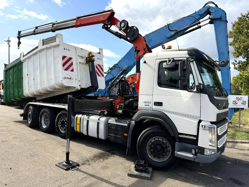 Volvo FM 420 8x2 HOOKLIFT + CRANE PALFINGER PK19.001 SLD B - *294.000km* - EURO 6 - LIFT + STEERING AXLE - I SHIFT - BE TRUCK - Hákový nosič kontejnerů, Auto s hydraulickou rukou: obrázek 1 Volvo FM 420 8x2 HOOKLIFT + CRANE PALFINGER PK19.001 SLD B - *294.000km* - EURO 6 - LIFT + STEERING AXLE - I SHIFT - BE TRUCK - Hákový nosič kontejnerů, Auto s hydraulickou rukou: obrázek 1