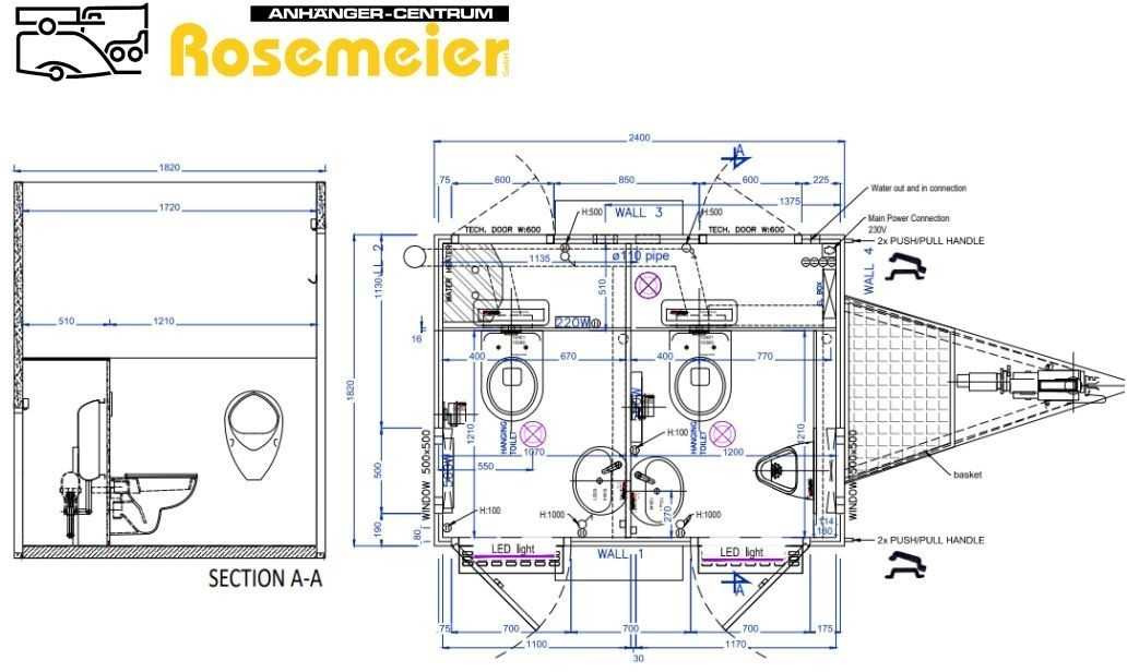 1 Damen, 1 Herren + 1 Urinal Toilettenanhänger - Přívěs: obrázek 2 1 Damen, 1 Herren + 1 Urinal Toilettenanhänger - Přívěs: obrázek 2