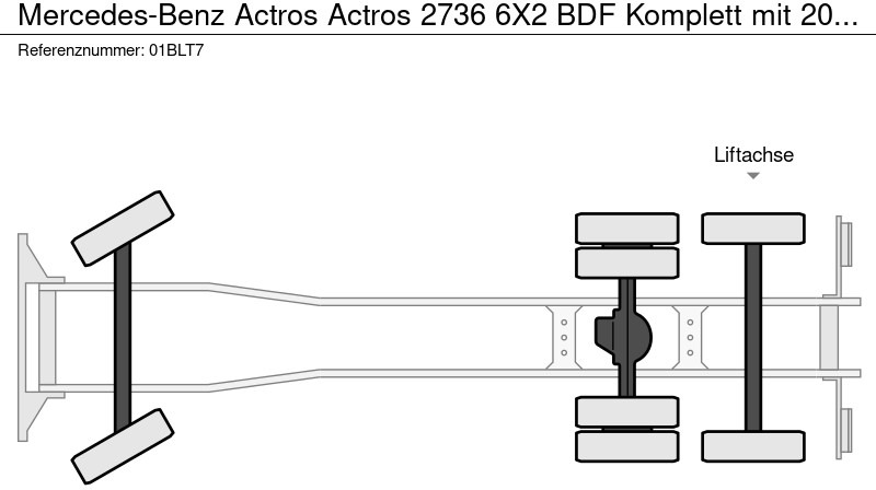 Kontejnérový podvozek/ Výměnná nástavba Mercedes-Benz Actros Actros 2736 6X2 BDF Komplett mit 2016 BDF Anhanger Top Zustand: obrázek 20