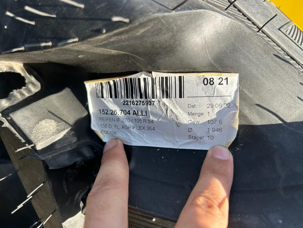 Alliance 270/105R54 Zwillingsräder - 2 Stück - Pneumatiky a ráfky pro Zemědělská technika: obrázek 4 Alliance 270/105R54 Zwillingsräder - 2 Stück - Pneumatiky a ráfky pro Zemědělská technika: obrázek 4