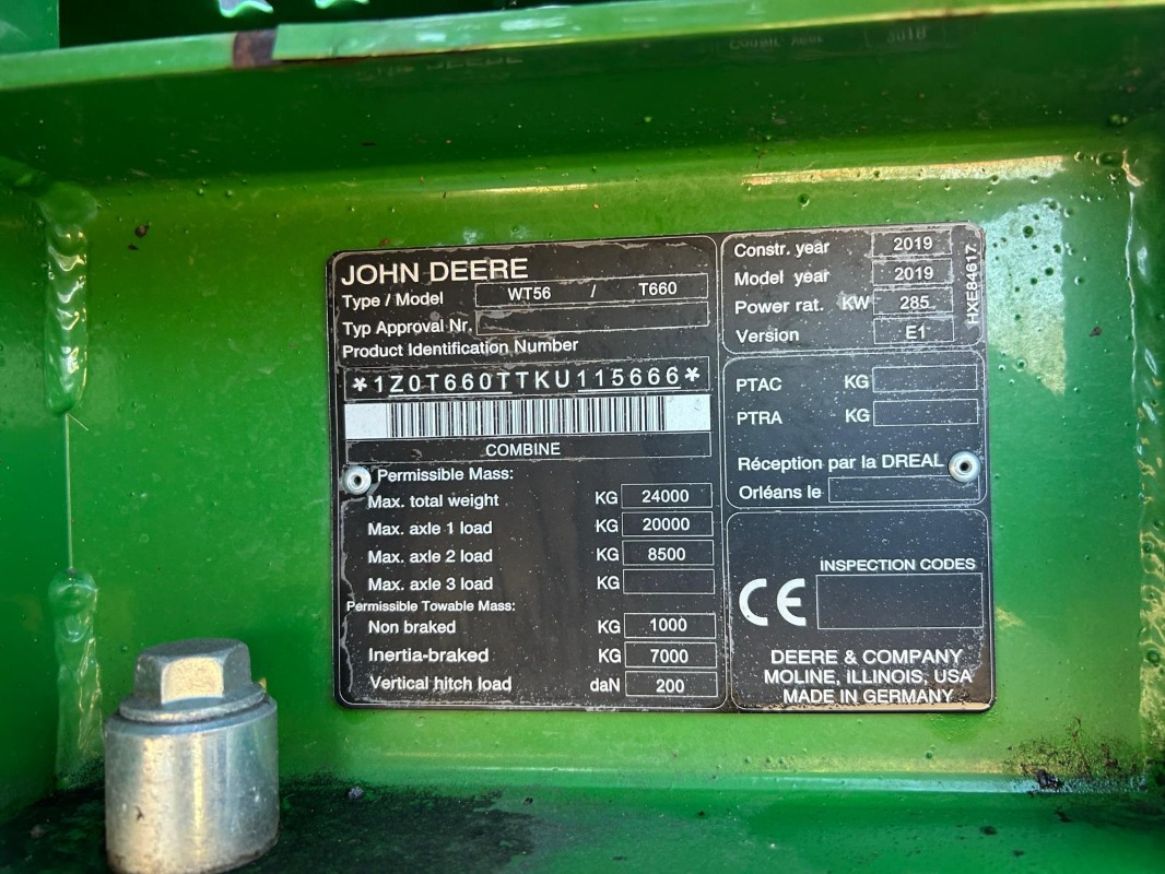 John Deere T660 - Sklízecí mlátička: obrázek 5 John Deere T660 - Sklízecí mlátička: obrázek 5