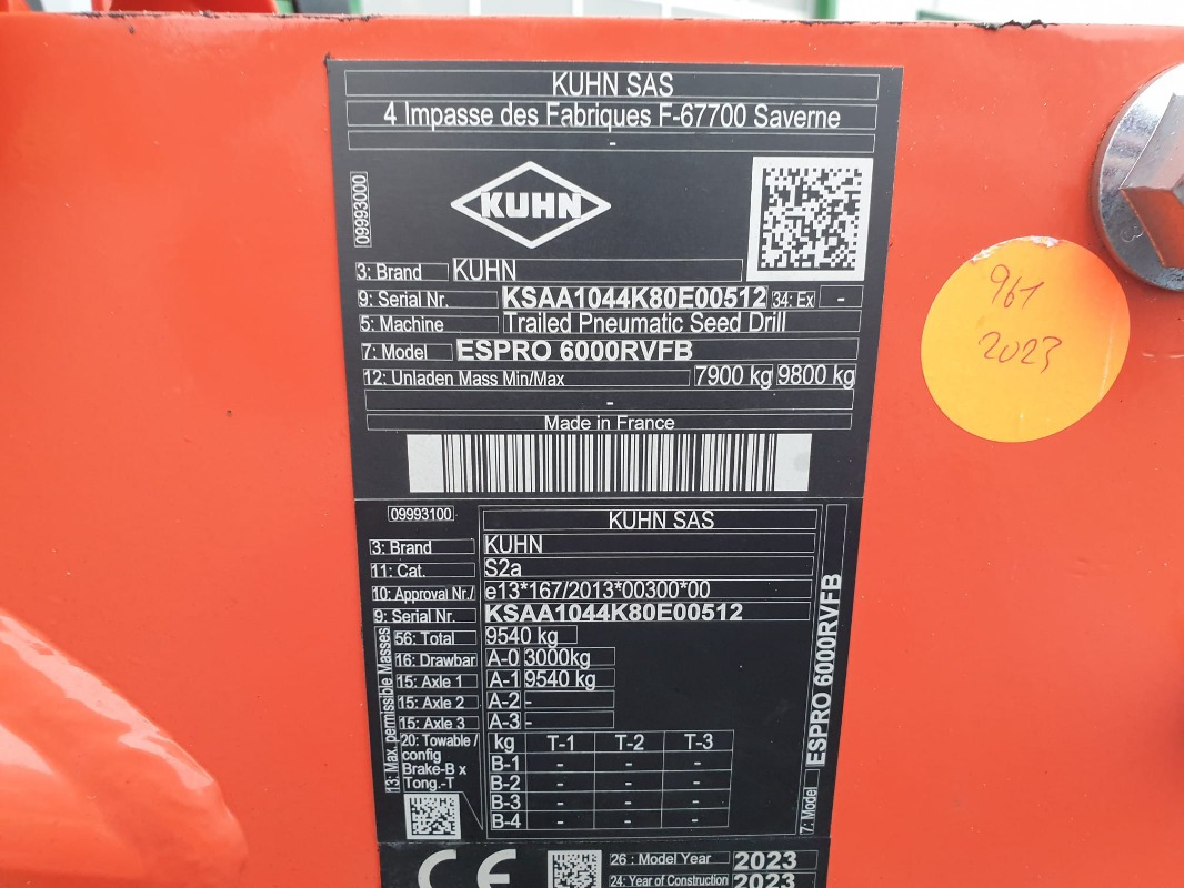 Kuhn ESPRO6000 - Secí stroj: obrázek 3 Kuhn ESPRO6000 - Secí stroj: obrázek 3